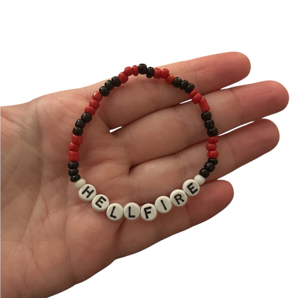 Stranger Things Hellfire Club Inspired Beaded Bracelet